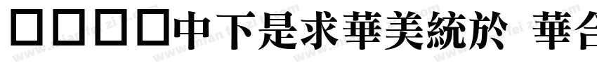 华康俪宋DFLiSong Std字体转换